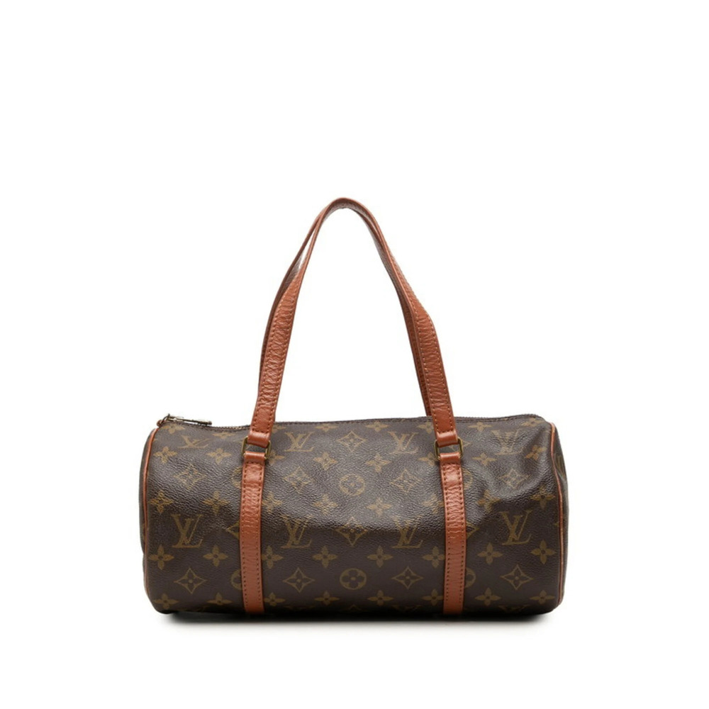 Louis Vuitton Monogram Papillon 30 Handbag M51365 Brown Leather Women's LOUIS...